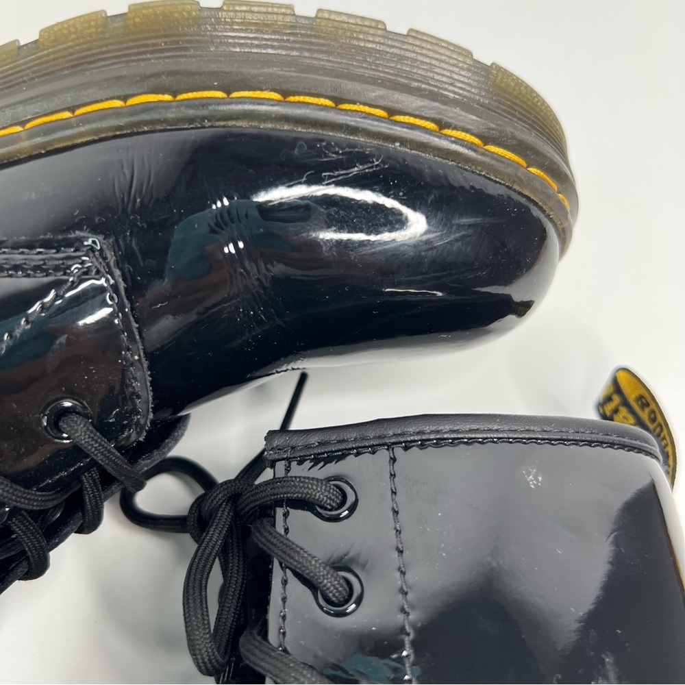 Dr. Martens Zavala Black Patent Boots Women Size 7 - Picture 11 of 16